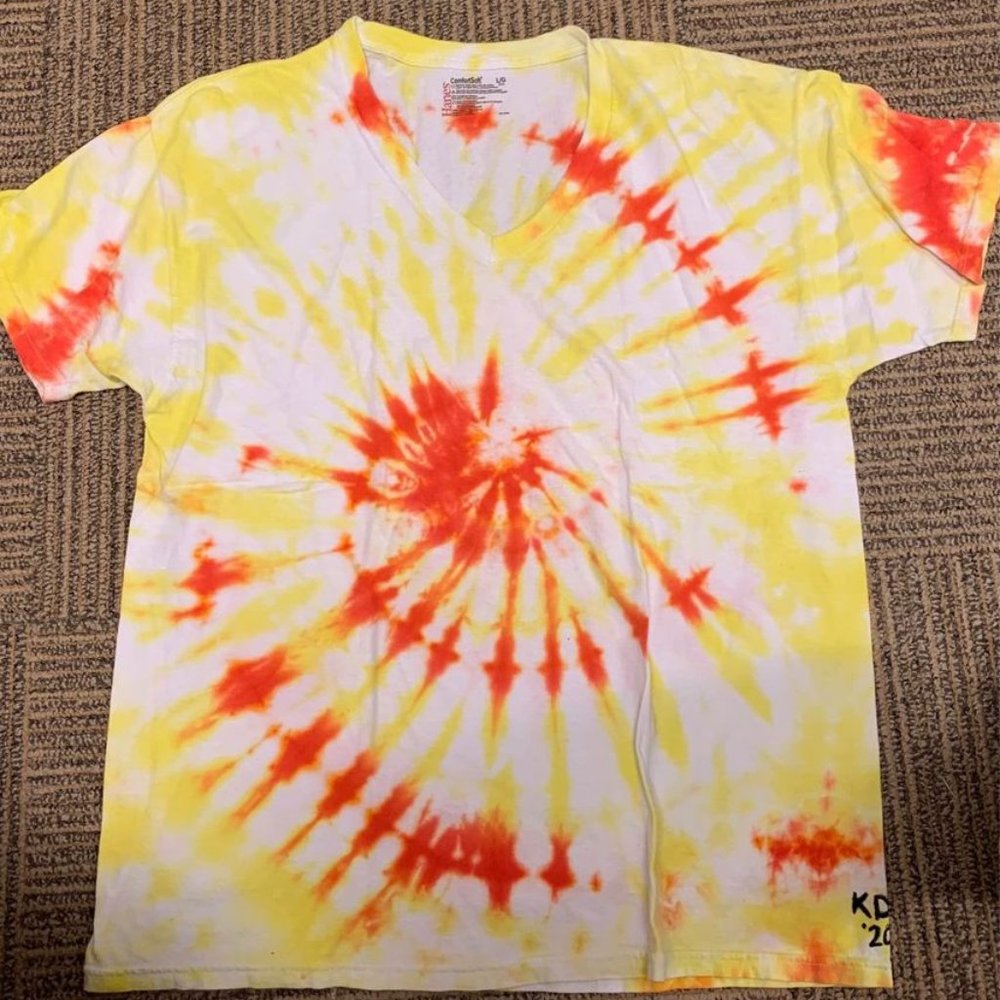 Large Tie Dye V-Neck
